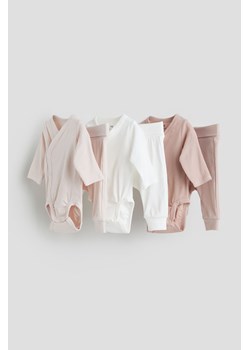 H & M - Bawełniany komplet 6-częściowy - Różowy ze sklepu H&M w kategorii Komplety niemowlęce - zdjęcie 169680562