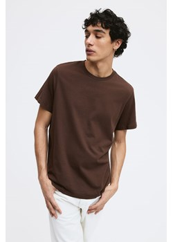 H & M - T-shirt Regular Fit - Brązowy ze sklepu H&M w kategorii T-shirty męskie - zdjęcie 169680652