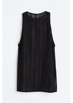 H & M - Sukienka plażowa o wyglądzie szydełkowej robótki - Czarny ze sklepu H&M w kategorii Odzież plażowa - zdjęcie 169680824