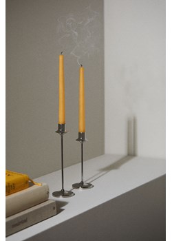 H & M - Wysoki świecznik metalowy - Srebrny ze sklepu H&M w kategorii Świeczniki - zdjęcie 169680844