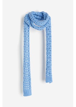 H & M - Wąski ażurowy szalik - Niebieski ze sklepu H&M w kategorii Szaliki i chusty damskie - zdjęcie 169680894