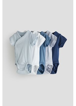H & M - Bawełniane body 5-pak - Niebieski ze sklepu H&M w kategorii Body niemowlęce - zdjęcie 169680904
