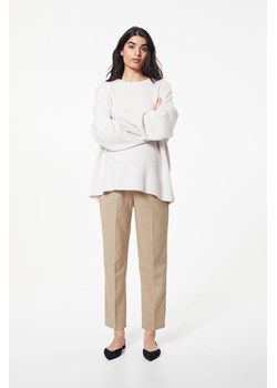 H & M - MAMA Spodnie cygaretki do kostki - Brązowy ze sklepu H&M w kategorii Spodnie ciążowe - zdjęcie 169680944