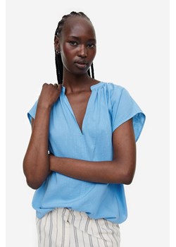 H & M - Bluzka z dekoltem w serek - Niebieski ze sklepu H&M w kategorii Bluzki damskie - zdjęcie 169680971
