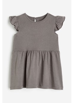 H & M - Dżersejowa sukienka - Szary ze sklepu H&M w kategorii Sukienki niemowlęce - zdjęcie 169681101