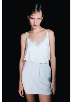 H & M - Koszulka z koronką - Biały ze sklepu H&M w kategorii Bluzki damskie - zdjęcie 169681170