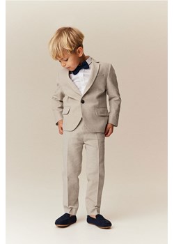 H & M - Spodnie garniturowe Slim Fit - Beżowy ze sklepu H&M w kategorii Spodnie męskie - zdjęcie 169681213