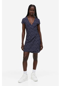 H & M - Kopertowa sukienka z krepy - Niebieski ze sklepu H&M w kategorii Sukienki - zdjęcie 169681393