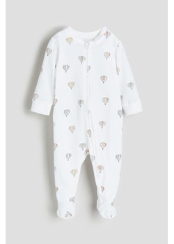 H & M - Piżama jednoczęściowa z pełnymi stópkami - Biały ze sklepu H&M w kategorii Pajacyki - zdjęcie 169681470