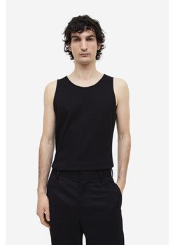 H & M - Prążkowana koszulka Slim Fit - Czarny ze sklepu H&M w kategorii T-shirty męskie - zdjęcie 169681550