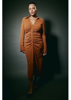 H & M - Drapowana szmizjerka - Pomarańczowy ze sklepu H&M w kategorii Sukienki - zdjęcie 169681552
