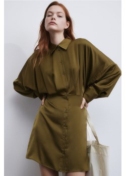 H & M - Satynowa szmizjerka - Zielony ze sklepu H&M w kategorii Sukienki - zdjęcie 169681562