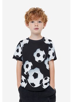 H & M - Dżersejowy T-shirt z nadrukiem - Czarny ze sklepu H&M w kategorii T-shirty chłopięce - zdjęcie 169681630
