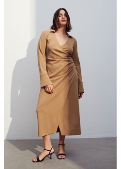 H & M - Kopertowa sukienka dżersejowa - Beżowy ze sklepu H&M w kategorii Sukienki - zdjęcie 169681642