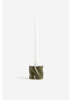 H & M - Świecznik z kamionki - Zielony ze sklepu H&M w kategorii Świeczniki - zdjęcie 169681692