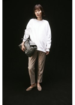 H & M - MAMA Spodnie cygaretki do kostki - Beżowy ze sklepu H&M w kategorii Spodnie ciążowe - zdjęcie 169681741