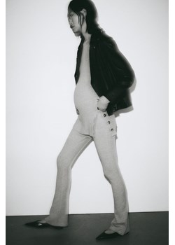 H & M - MAMA Spodnie w prążki Before & After - Beżowy ze sklepu H&M w kategorii Spodnie ciążowe - zdjęcie 169681783