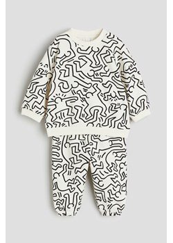 H & M - Dresowy komplet 2-częściowy - Biały ze sklepu H&M w kategorii Dresy dla niemowlaka - zdjęcie 169681994