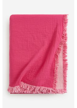 H & M - Bawełniana narzuta na łóżko - Różowy ze sklepu H&M w kategorii Narzuty i kapy - zdjęcie 169682051