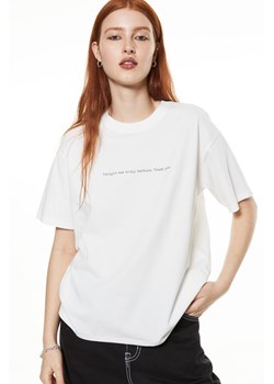H & M - T-shirt oversize z nadrukiem - Biały ze sklepu H&M w kategorii Bluzki damskie - zdjęcie 169682170