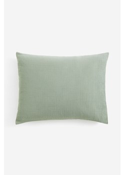 H & M - Bawełniana poszewka na poduszkę - Zielony ze sklepu H&M w kategorii Poszewki na poduszki - zdjęcie 169682190