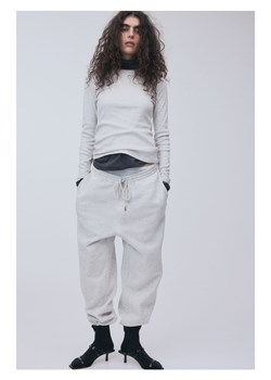 H & M - Bawełniany top w prążki - Szary ze sklepu H&M w kategorii Bluzki damskie - zdjęcie 169682271