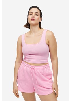 H & M - Krótki top bez rękawów - Różowy ze sklepu H&M w kategorii Bluzki damskie - zdjęcie 169682361