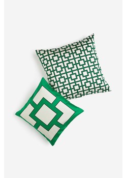 H & M - Satynowa poszewka na poduszkę 2-pak - Zielony ze sklepu H&M w kategorii Poszewki na poduszki - zdjęcie 169682490