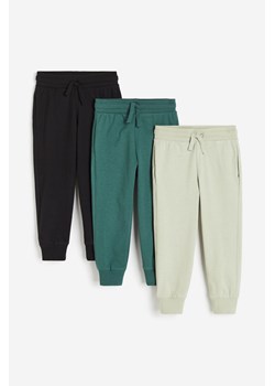 H & M - Joggersy 3-pak - Zielony ze sklepu H&M w kategorii Spodnie chłopięce - zdjęcie 169682620