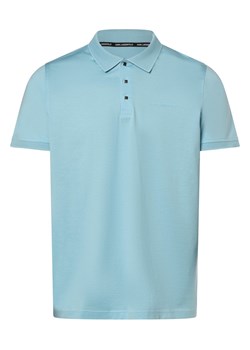 KARL LAGERFELD Męska koszulka polo Mężczyźni Bawełna jasnoniebieski jednolity ze sklepu vangraaf w kategorii T-shirty męskie - zdjęcie 169683514