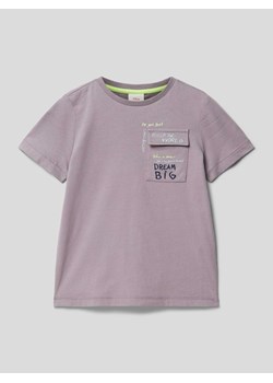 T-shirt z nadrukiem ze sloganem ze sklepu Peek&Cloppenburg  w kategorii T-shirty chłopięce - zdjęcie 169683972
