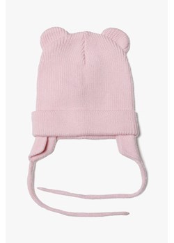 Dzianinowa czapka niemowlęca - różowa 5.10.15. ze sklepu 5.10.15 w kategorii Czapki dziecięce - zdjęcie 169684140