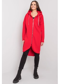 Czerwona długa bluza damska z kapturem Tabby RELEVANCE ze sklepu 5.10.15 w kategorii Bluzy damskie - zdjęcie 169684692