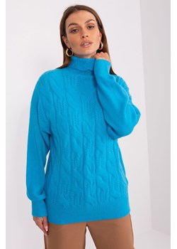 Damski sweter z golfem niebieski ze sklepu 5.10.15 w kategorii Swetry damskie - zdjęcie 169684801