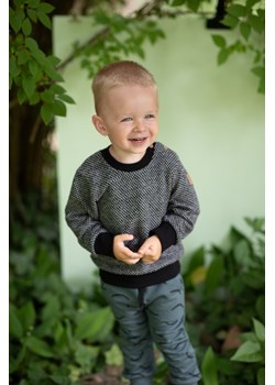 Bawełniany sweter chłopięcy - czarny ze sklepu 5.10.15 w kategorii Swetry chłopięce - zdjęcie 169684812