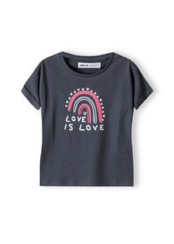 Granatowa koszulka bawełniana niemowlęca- Love is love ze sklepu 5.10.15 w kategorii Koszulki niemowlęce - zdjęcie 169685000