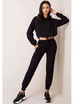 BASIC Komplet dresowy damski - bluza z kapturem+ spodnie - czarny ze sklepu 5.10.15 w kategorii Bluzy damskie - zdjęcie 169685234