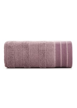 Liliowy ręcznik zdobiony pasami 50x90 cm ze sklepu 5.10.15 w kategorii Ręczniki - zdjęcie 169685281