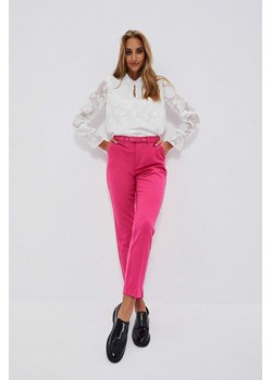 Spodnie klasyczne damskie różowe ze sklepu 5.10.15 w kategorii Spodnie damskie - zdjęcie 169685653