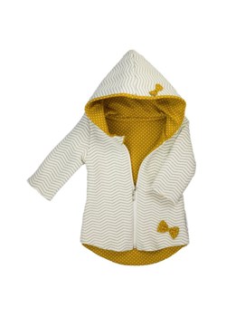 Kremowa kurteczka dla dziewczynki w popielate zygzaki ze sklepu 5.10.15 w kategorii Kombinezony i kurtki - zdjęcie 169685752