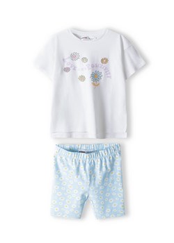 Komplet dla dziewczynki- t-shirt i krótkie legginsy w kwiatki ze sklepu 5.10.15 w kategorii Komplety dziewczęce - zdjęcie 169685924