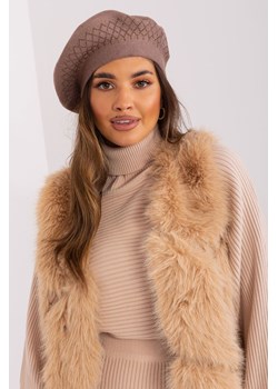 Brązowy beret dzianinowy ze sklepu 5.10.15 w kategorii Czapki zimowe damskie - zdjęcie 169685973