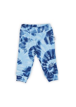 Bawełniane spodnie dresowe chłopięce we wzory niebieskie ze sklepu 5.10.15 w kategorii Spodnie chłopięce - zdjęcie 169686292