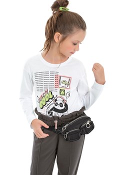 Biała bluzka dla dziewczynki z nadrukiem ze sklepu 5.10.15 w kategorii Bluzki dziewczęce - zdjęcie 169686341
