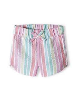 Bawełniane szorty niemowlęce w kolorowe paski ze sklepu 5.10.15 w kategorii Spodenki niemowlęce - zdjęcie 169686392
