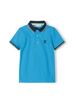 Niebieska bluzka polo niemowlęca z krótkim rękawem ze sklepu 5.10.15 w kategorii Koszulki niemowlęce - zdjęcie 169686470