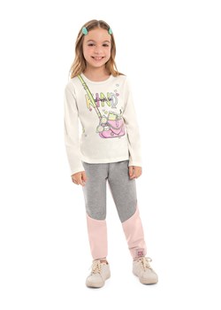 Bawełniana bluzka dla dziewczynki z nadrukiem ze sklepu 5.10.15 w kategorii Bluzki dziewczęce - zdjęcie 169686582