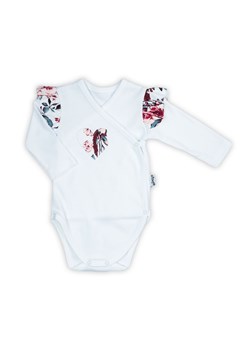 Bawełniane body kopertowe z długim rękawem z kwiecistym wzorkiem ze sklepu 5.10.15 w kategorii Body niemowlęce - zdjęcie 169686700