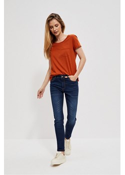 Granatowe spodnie damskie jeansowe rurki ze sklepu 5.10.15 w kategorii Jeansy damskie - zdjęcie 169686762