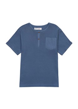 Niebieska koszulka chłopięca z krótkim rękawem i kieszonką ze sklepu 5.10.15 w kategorii T-shirty chłopięce - zdjęcie 169686772